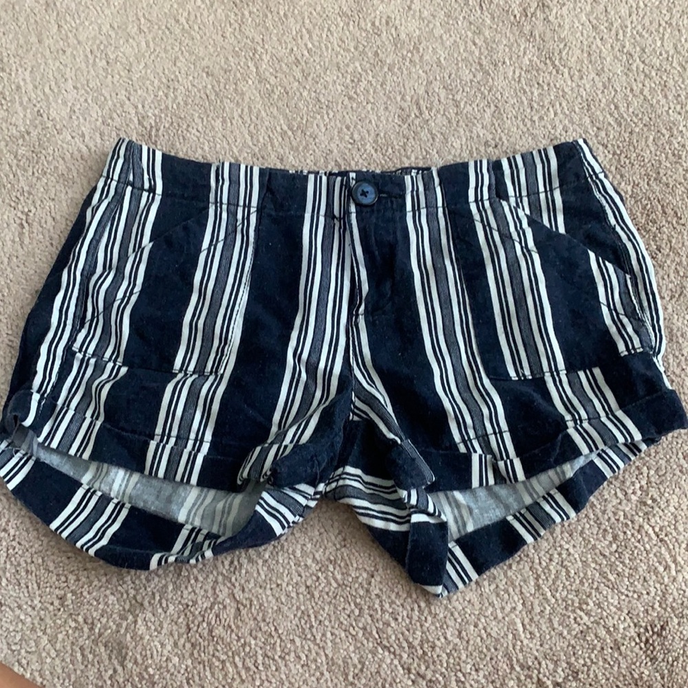 Blue striped shorts